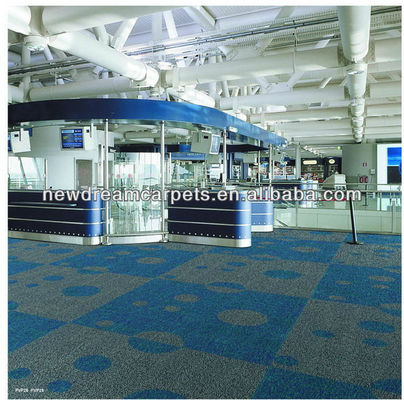 100 bij 100 Grootte Loop Pile Office brandwerend tapijttegel voor Canton Carpet Manufactured
