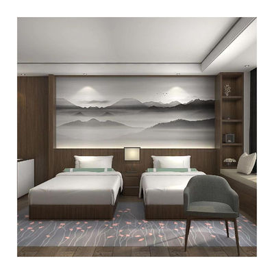 Moderne stijl op maat gedrukte tapijten Nylon materiaal voor hotel wand tot wand tapijt