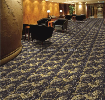 Voorraad 20% Nylon 80% Wol Vijfsterren geweven Axminster tapijt voor Hotel Lobby Restaurant