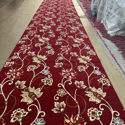 Op maat gemaakte patronen gepoetste moskee gebed tapijt voor moskee dichtheid 7*9 4*25 rol
