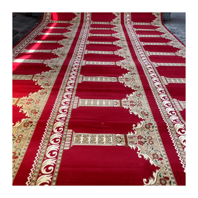 80% wol 20% nylon machine geweven tapijt voor moskee gebed op maat patronen 4 * 25 rol