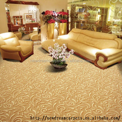 Guangdong verkoop ND1231 hoge rijen Axminster muur tot muur tapijt met gesneden stapel patroon
