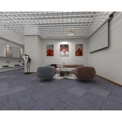 Plain Style 25*100cm Pure Color Nylon Carpet Tile Perfect voor kantoor modulair tapijt