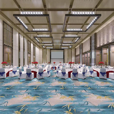 25*4M of Support Custom Size Nylon Hotel vloer tapijt Rood rechthoekig Modern Design