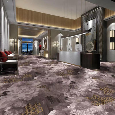 25*4M of Support Custom Size Nylon Hotel vloer tapijt Rood rechthoekig Modern Design