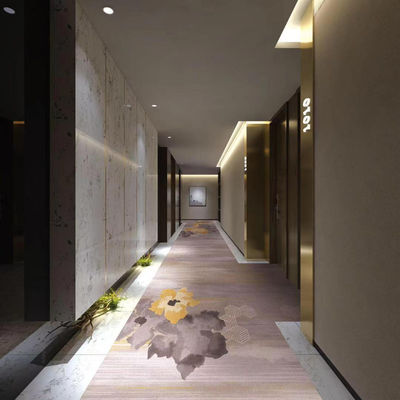 25*4M of Support Custom Size Nylon Hotel vloer tapijt Rood rechthoekig Modern Design