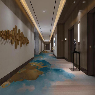 Gekasteld gedrukt tapijt voor luxe 5 sterren hotel hal lobby gang zoals getoond