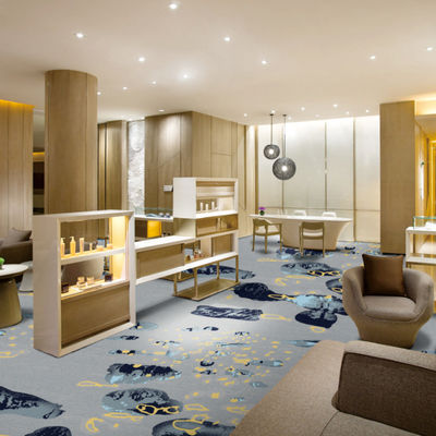 Rectangle Axminster tapijt Luxe hotel vloer print Customized Design Hotel kamer tapijt voor 5 sterren