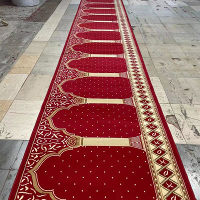 Gebedsruimte zachte tapijtgarens voor moskee Muur tot muur kerk Nylon tapijtrol