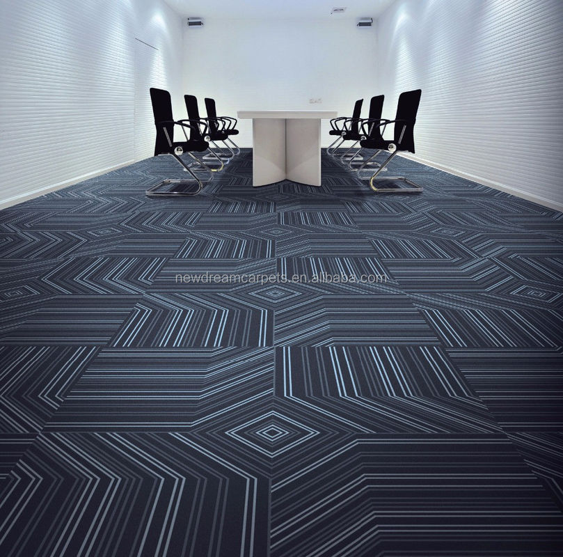 Machine Made PP/Nylon Waterproof Fireproof Carpet Tiles ND7214 in met Loop Pile Pattern