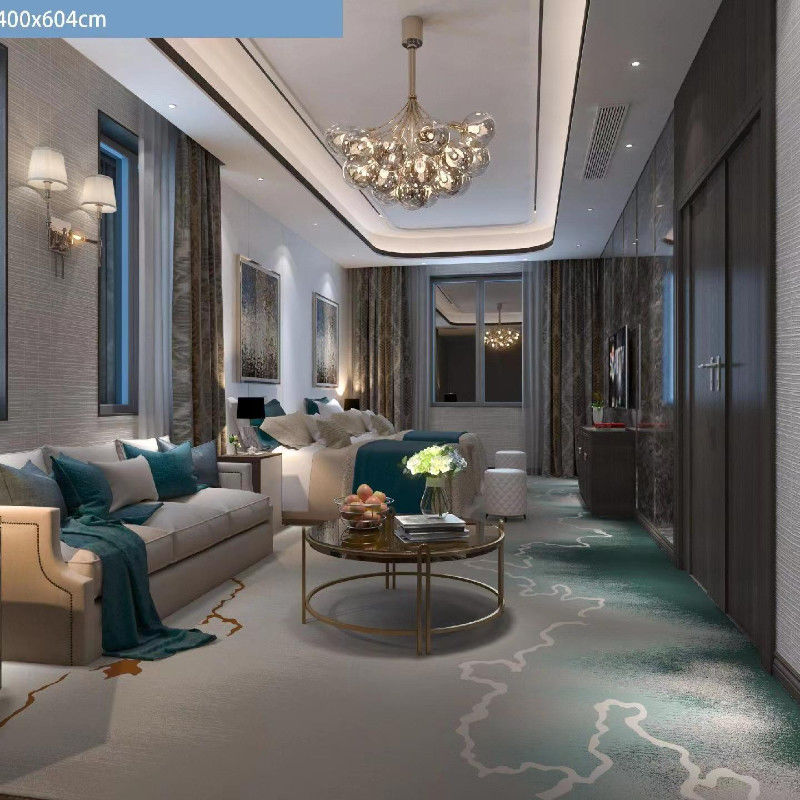 Hoge stapel 100% nylon Custom Printing Modern Design Hotel tapijten voor exclusieve hotels