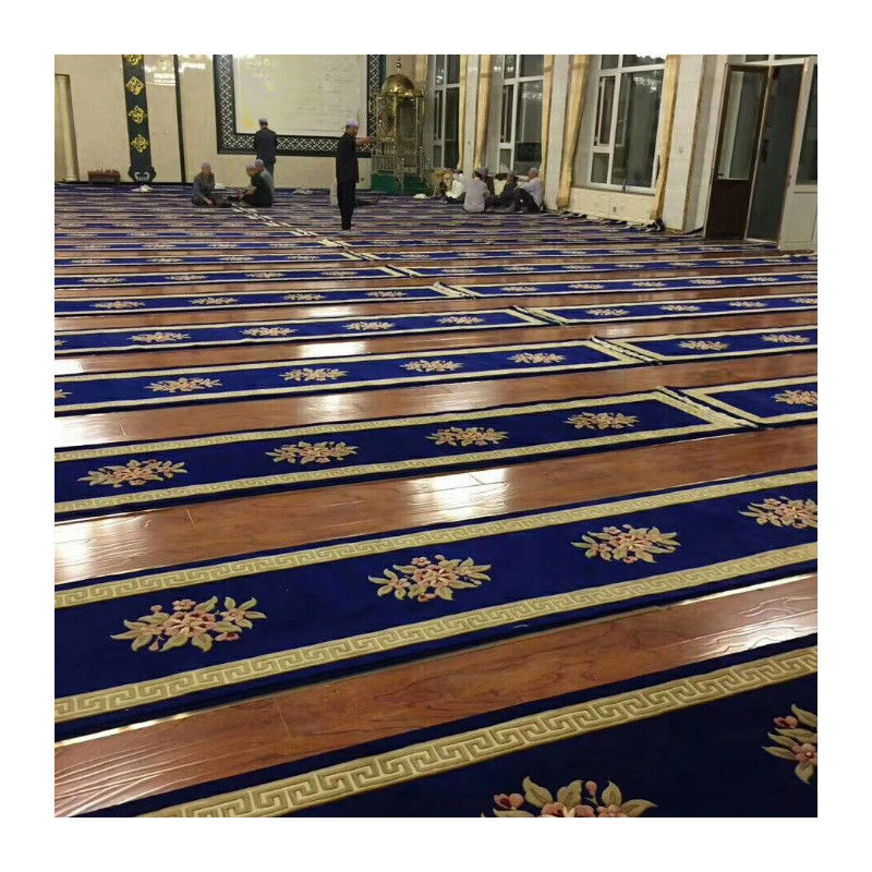 Jute backing moslim gebed tapijt wand tot muur gebed tapijt rol voor moskee in huis